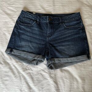 LC Lauren Conrad Blue Jean Shorts with Rolled Hems